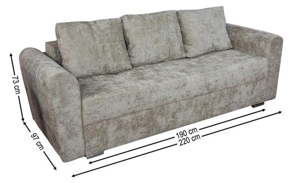 Canapea Extensibilă Lacrima Bonell Mini, Maro Deschis