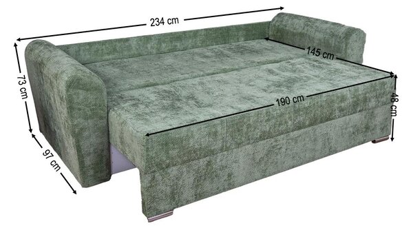 Canapea Extensibilă Lacrima Bonell Mini, Verde