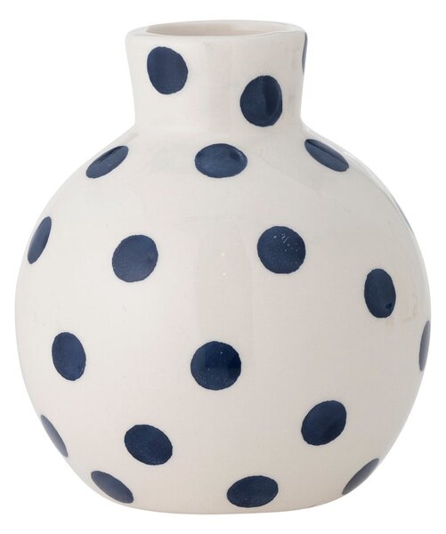 Vază albă din ceramică pictată manual (înălțime 11 cm) Fian – Bloomingville