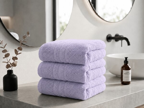 Prosop CLASSIC COLOR 50 x 100 cm lavanda, 100% bumbac