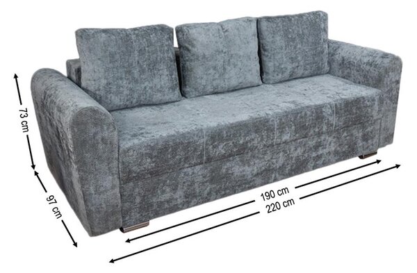 Canapea Extensibilă Lacrima Bonell Mini, Gri închis