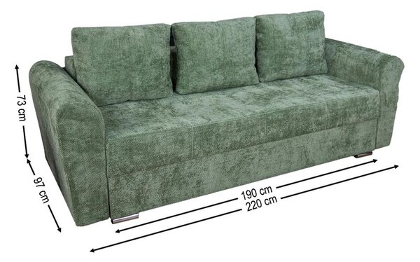 Canapea Extensibilă Lacrima Bonell Mini, Verde