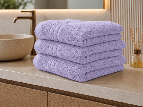 Prosop de baie CLASSIC COLOR 70 x 140 cm lavanda, 100% bumbac