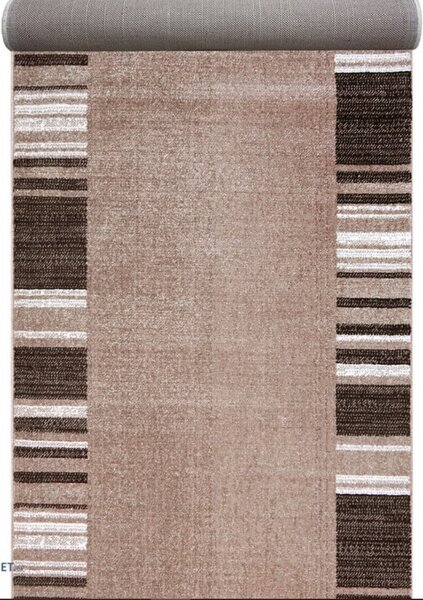 Traversa Hol, Model Mira 24070 120, Festonata, Latime 60 cm, Maro 60 x 200