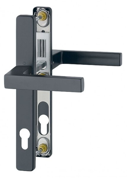Maner usa termopan, Hoppe Austin, 92 x 30 mm, aluminiu, culoare negru mat F9714M