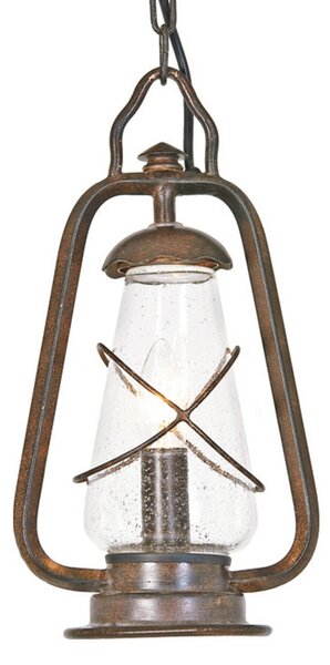 Elstead Lampă de exterior MINERS, bronz/transparent, IP43, înălțime 37 cm, Bronz / Alamă Veche, Metal, Modern