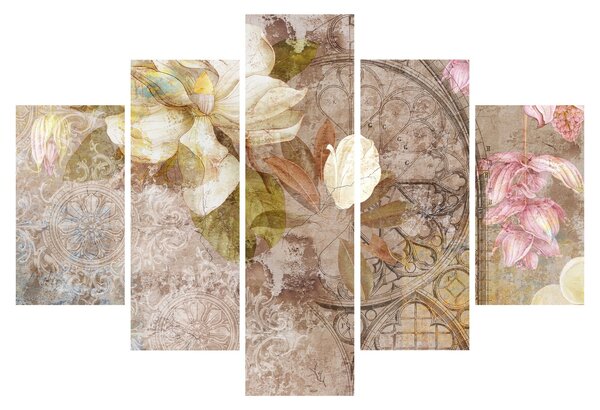 Tablou - Ornament de flori (150x105 cm)