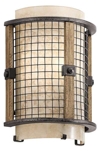 KICHLER Aplică de perete rustică Ahrendale, reglabil, Bej, Camera de zi / sufragerie, Metal, Casă de țară / Rustic