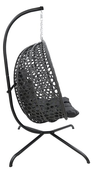 Scaun suspendat MOLINE cu suport, negru