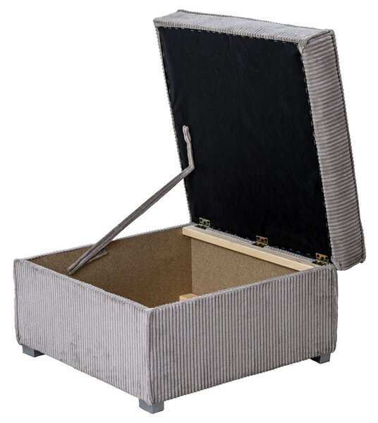Taburet albastru inchis SMART COSARO cu spatiu de depozitare 65x65 cm