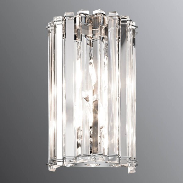 KICHLER Aplică de perete Crystal Skye, reglabil, Metalic, Camera de zi / sufragerie, Metal, Modern