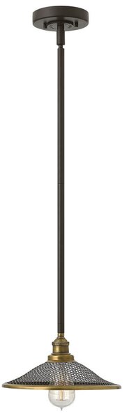 HINKLEY Lampă pendul Rigby 1 bec, reglabil, Bronz / Alamă Veche, Camera de zi / sufragerie, Metal, Design industrial