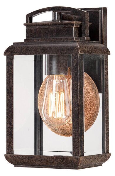 QUOIZEL Aplică de exterior Byron, aspect retro, reglabil, Bronz / Alamă Veche, Metal, Design industrial, Felinar