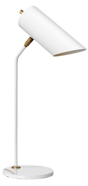 Elstead Lampă de masă Quinto, alb/alamă antic, Alb, Camera de zi / sufragerie, Metal, Modern, Birou de masă