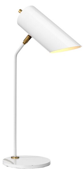 Elstead Lampă de masă Quinto, alb/alamă antic, Alb, Camera de zi / sufragerie, Metal, Modern, Birou de masă