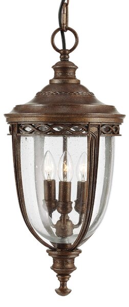 Elstead Lampă suspendată English Bridle exterior, bronz, reglabil, Bronz / Alamă Veche, Metal, Antichitate, Felinar