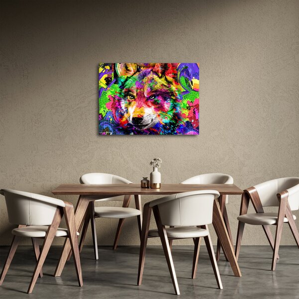 Tablou - Lupul cu graffiti (70x50 cm)