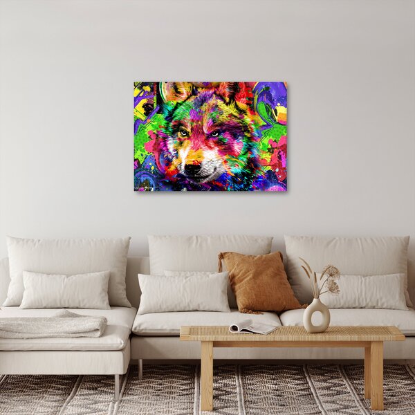 Tablou - Lupul cu graffiti (70x50 cm)