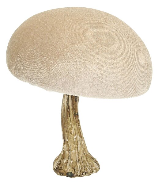 Decorațiuni Velvet Mushroom 12 cm beige