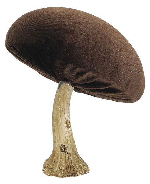 Decorațiuni Velvet Mushroom 12 cm brown