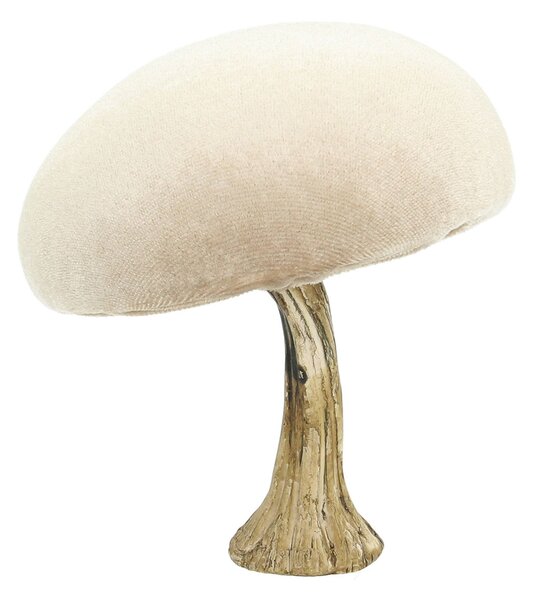 Decorațiuni Velvet Mushroom 12 cm beige