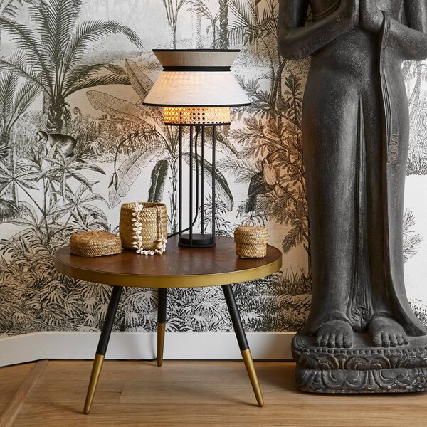 Lampă de masă MARKET SET, Singapour DBL, Bej, Camera de zi, Țesătură / Textil, Design