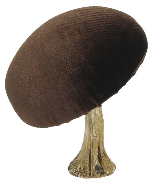Decorațiuni Velvet Mushroom 12 cm brown