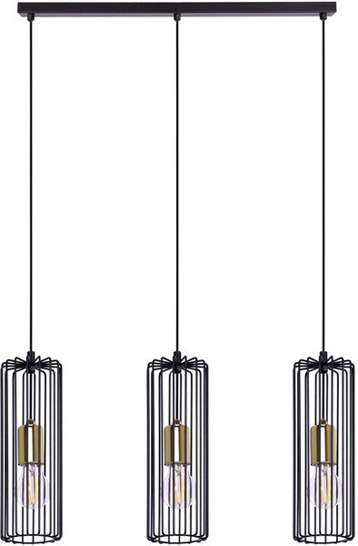 Kaja Gabia lampă suspendată 3x60 W negru K-4936