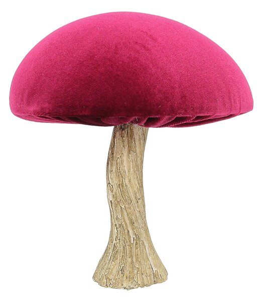 Decorațiuni Velvet Mushroom 17 cm ruby