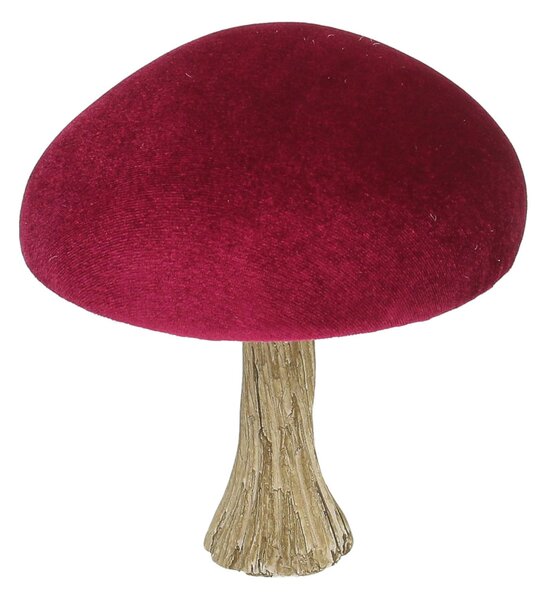 Decorațiuni Velvet Mushroom 17 cm ruby