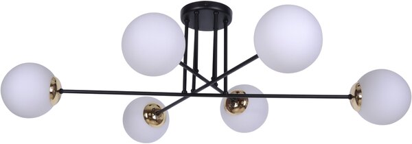 Kaja Isla lampă de tavan 6x40 W alb-negru-patină K-4915
