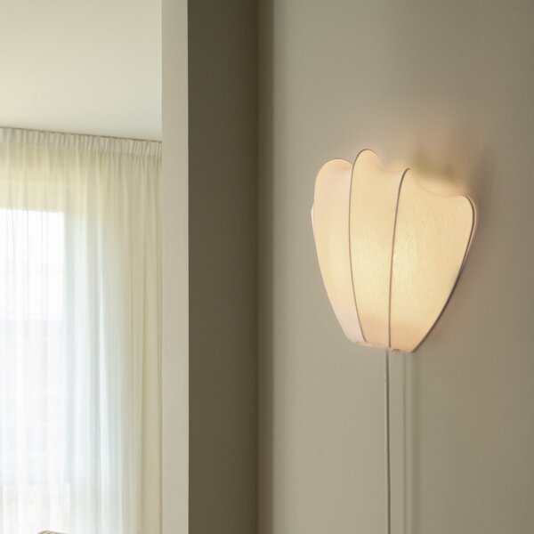 Lampă de perete Watt & Veke, Anna, Alb, dormitor, Țesătură / Textil, Design