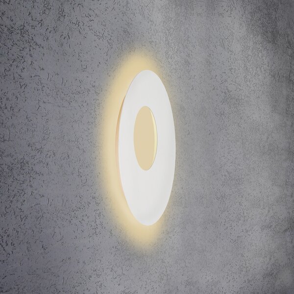 Escale Blade Open aplică perete LED, alb, Ø 59 cm, reglabil, Alb, Camera de zi / sufragerie, Metal, Modern
