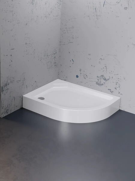 New Trendy New Maxima cădiță de duș semirotundă 100x80 cm alb B-0339