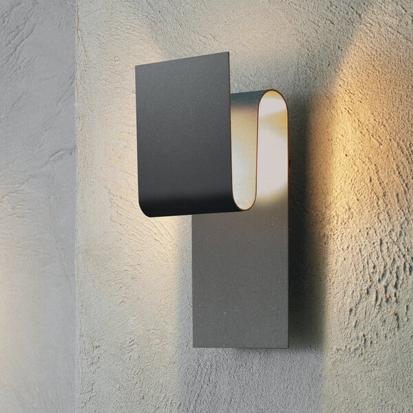 Escale Fold aplică de perete LED antracit, reglabil, Negru, Camera de zi / sufragerie, Metal, Modern