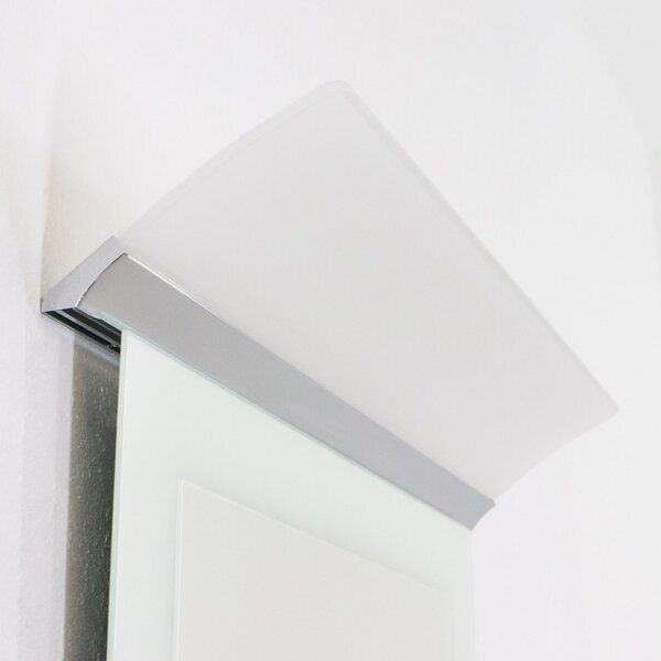 Ebir Lampă LED lată oglindă Angela, IP44, 50 cm, Alb, Baie, Metal, Modern