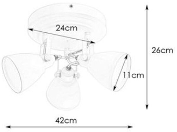 Markslöjd Fjällbacka lampă de tavan 3x20 W alb 108083