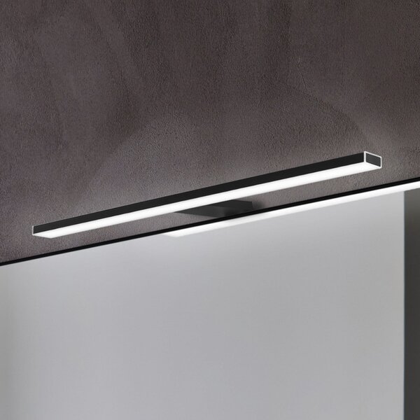 Ebir Esther 2 LED-uri pentru oglindă, negru mat, 50 cm, Negru, Baie, Plastic, Modern