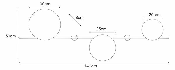 Kaja Pero lampă de perete 3x10 W alb K-5325