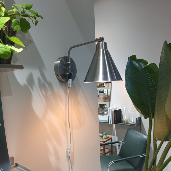 Lampă de perete House Doctor, reglabil, Gri, Camera de zi, Metal, Modern