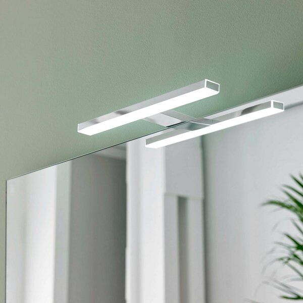 Ebir Esther 2 LED-uri pentru oglindă, cromat, 28 cm, Metalic, Baie, Plastic, Modern