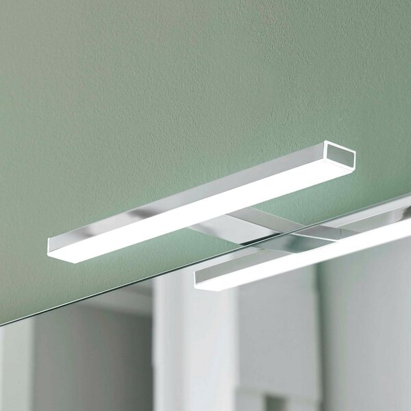 Ebir Esther 2 LED-uri pentru oglindă, cromat, 28 cm, Metalic, Baie, Plastic, Modern