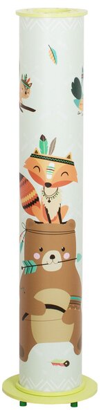 Elobra Lampă podea Little Indians 95/15, mint, motiv anim, Multicolor, Camera copiilor, Plastic