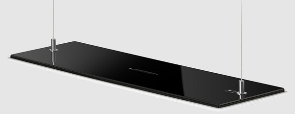 OMLED One s3 - lampă pendul OLED plată, negru, reglabil, Negru, Camera de zi / sufragerie, Sticlă, Modern