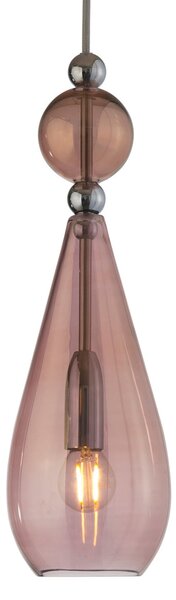 EBB & FLOW Smykke pendul argintiu, maro-rosé, reglabil, Maro / Rugină, Camera de zi / sufragerie, Sticlă, Scandinavă