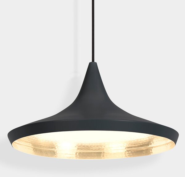 Lustră Pendul Tom Dixon, Beat, reglabil, Negru, Camera de zi, Alamă, Design