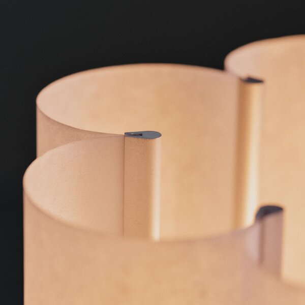 Lampă de masă ferm LIVING, Boe, Alb, dormitor, Hârtie / Carton, Modern