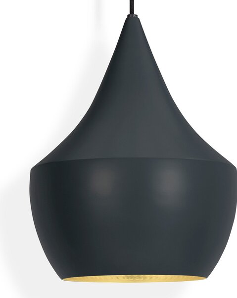 Lustră Pendul Tom Dixon, Beat, reglabil, Negru, Camera de zi, Alamă, Design