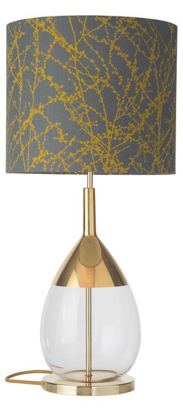 EBB & FLOW Lute lampă de masă Branches grey/ochre, Auriu / Alamă, Camera de zi / sufragerie, Sticlă, Design