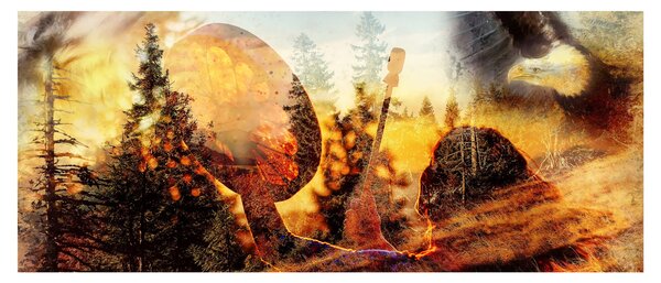 Tablou - Motiv șamanic (120x50 cm)
